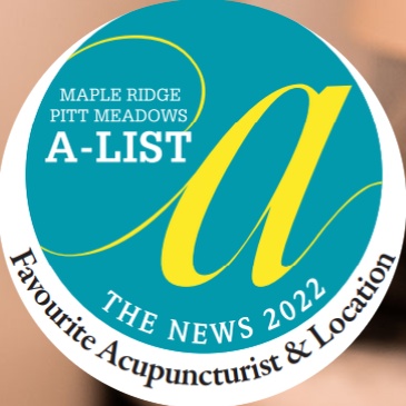 Favourite Acupuncturist award by A-List Maple Ridge Pitt Meadows
