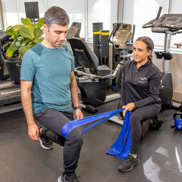 Man in kinesiology session in Maple Ridge Pitt Meadows